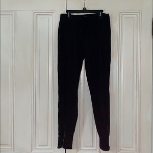 Athleta Black Joggers with Ankle Zipper